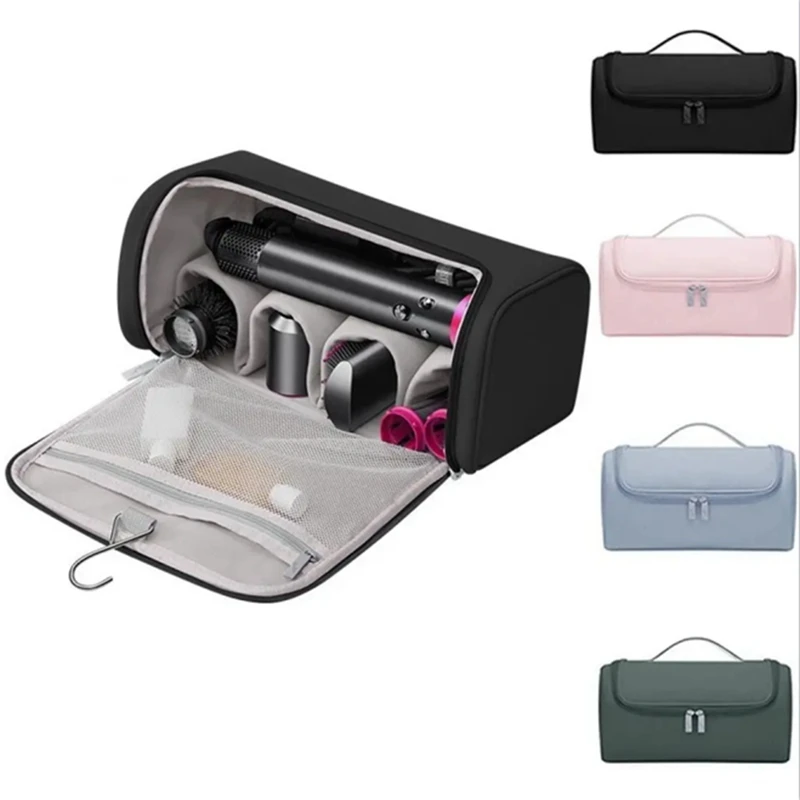 Portable  Hook Hair Dryer Box, Anti-Slip Hairdressing Tool Bag, Waterproof Large-Capacity Storage Bag