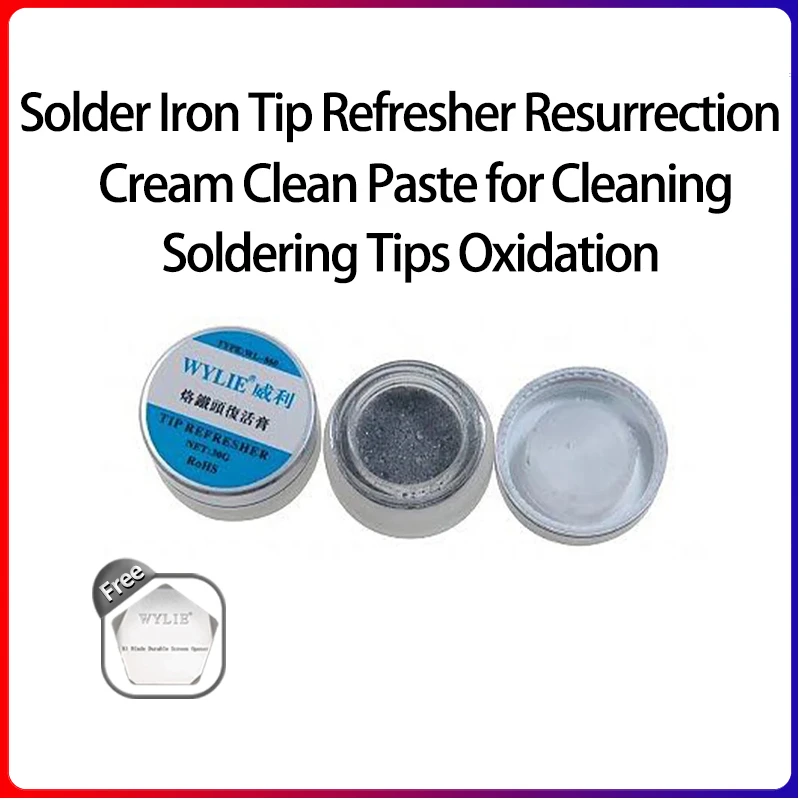 WYLIE WL-860 Solder Iron Tip Refresher Resurrection Cream Clean Paste for Cleaning Soldering Tips Oxidation