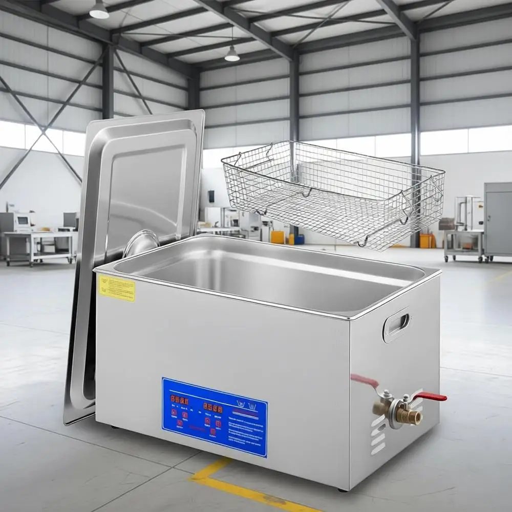 

22L Industrial Cleaner with Digital Timer&Heater 40kHz Proional Cleaner 110V with Excellent Cleaning Eect or Wrench Tools Indust