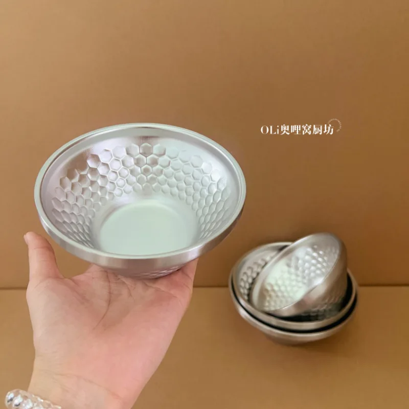 Hammer Hat Bowl Stainless Steel 304 Household High Value Tableware Oatmeal Yogurt Dessert Fruit Salad
