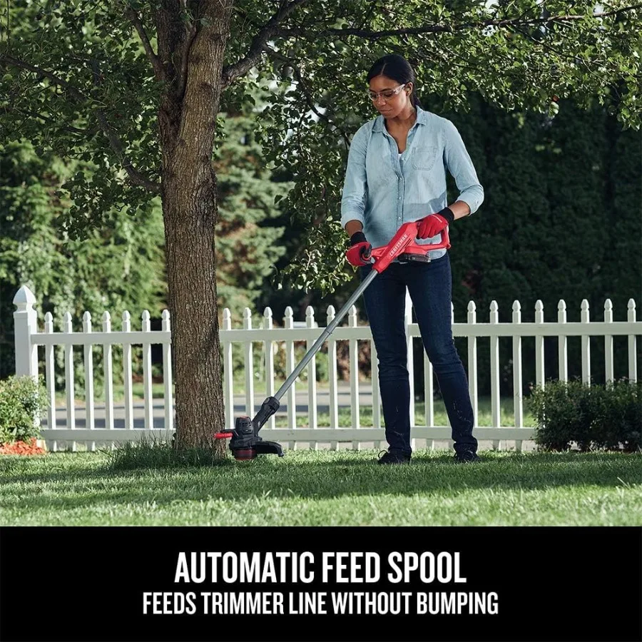 Tanpa kabel 10 inci. WEEDWACKER String Trimmer dan Edger Kit dengan Baterai V20 untuk Perawatan Rumput dan Pemeliharaan Halaman yang Efisien Ideal untuk