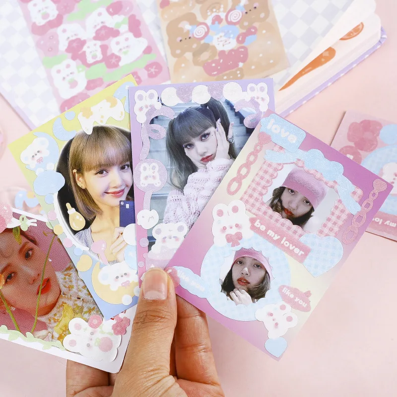 14 Hand Account Stickers Creative Cute Goo Card Diy Material Pvc Waterproof Small Stickers