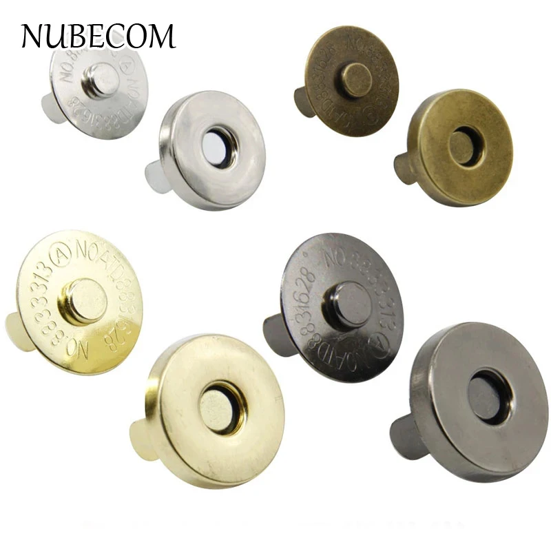 NUBECOM 40/50 pz/lotto borse pratiche bottoni magnetici bottoni magnetici per indumenti elementi di fissaggio a scatto in metallo accessori per