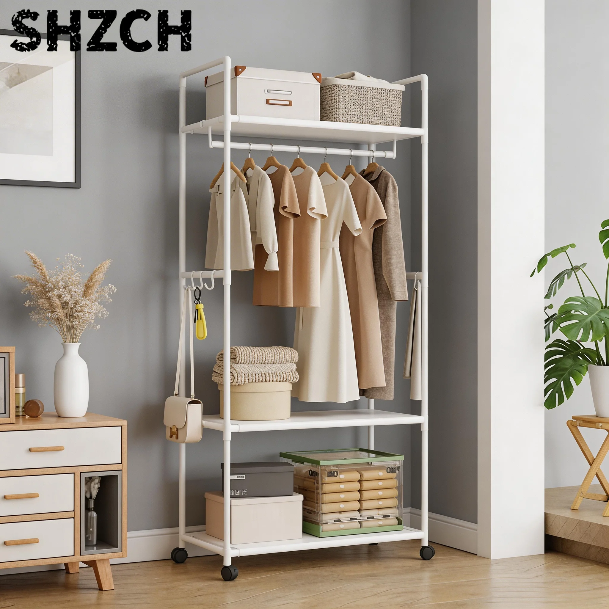 For Hanging Clothes, Space-saving Hangers, Multi-layer Storage Racks, Living Room Clothing Storage Organizer