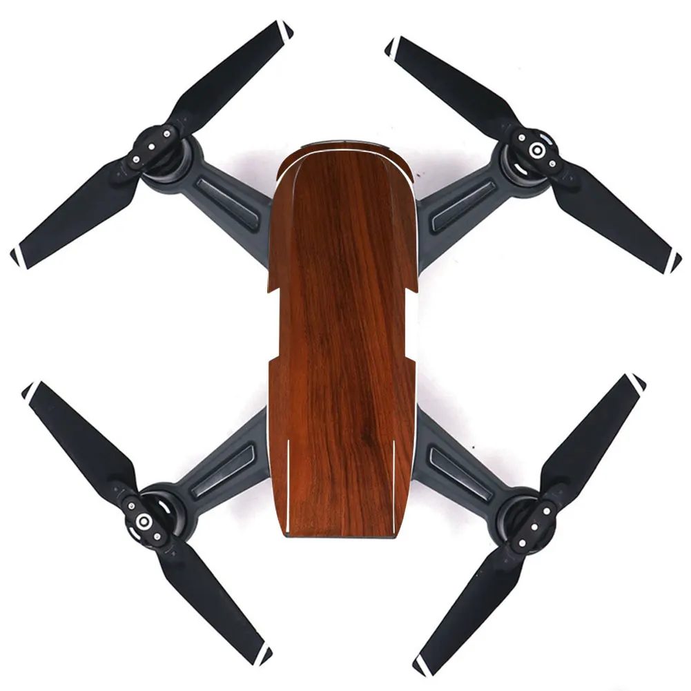 Grain Style Decal PVC Skin Sticker For DJI Spark Drone + Remote Controllers + 3 Batteries Protection Film Cover