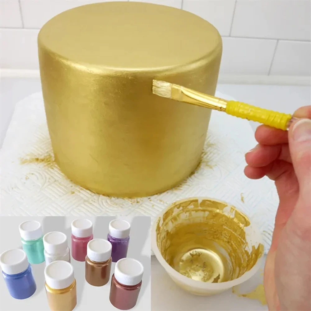 

15g/Bottle Gold And Silver Dye Glitter Powder Mousse Cake Macaron Chocolate Baking Colorful Cakes Decorations And Tools