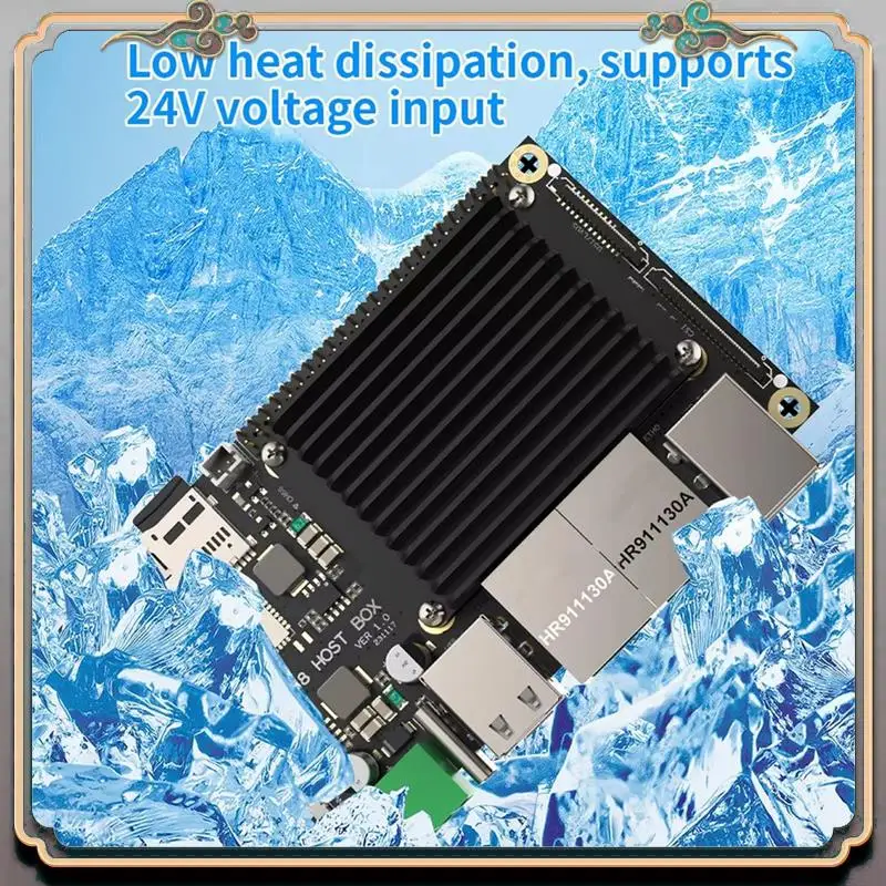

Durable CM68 Host Box Based On CM68 Core CAN Bus -Compatible Output 2X1000m Ethernet 5Xusb Port For Klipper Voron VS RPI