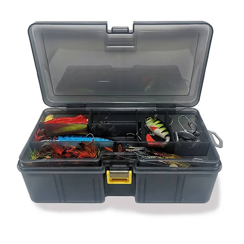 2 Layers Detachable Fishing Tackle Box Adjustable Fishing Bait Boxes Organizer Fishing Accessories  Artificial Bait