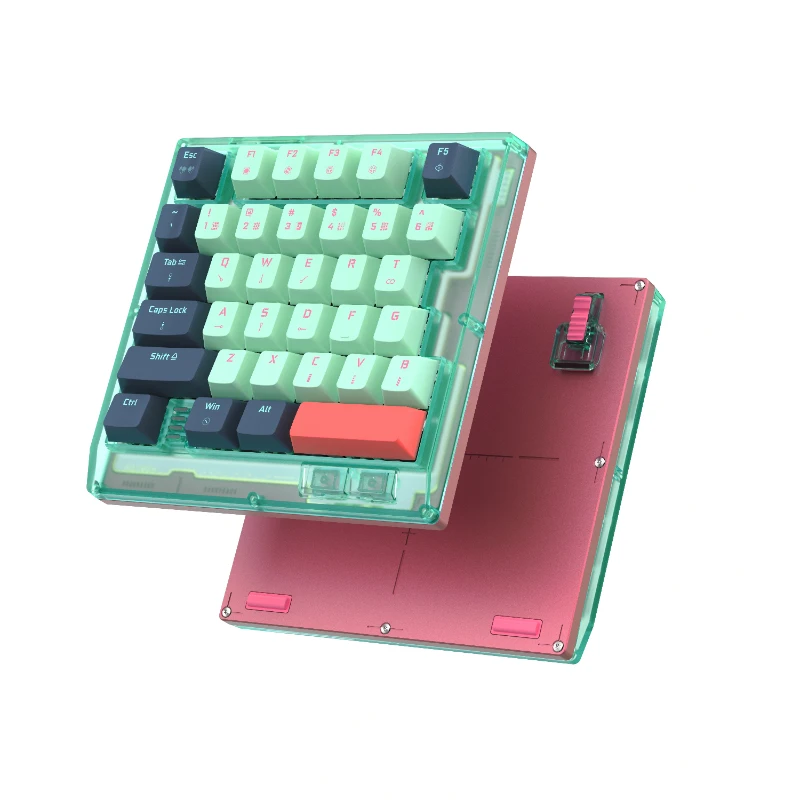 

HITBOY HK35 Клавиатура PETG Проводная RT0.005 мм 8 КГц Индивидуальный магнитный переключатель с возможностью горячей замены Одноручная эргономичная клавиатура