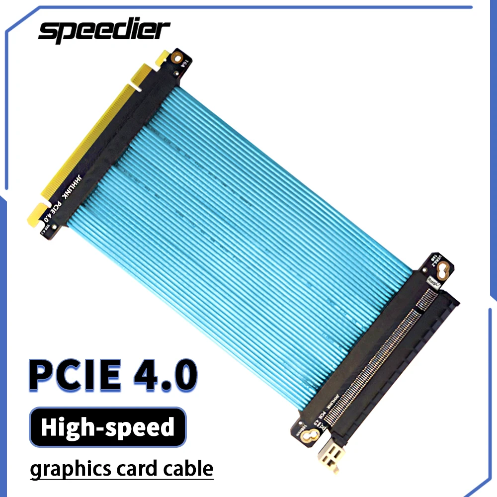 

PCI Express 4 0 Riser x16 Cable Extreme High Speed Extender with PCI-E 16x Port for GPU Extension Card straight Connector