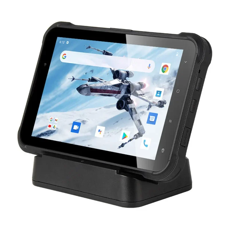UNIWA T85S 8 Inch Kiosk Mode 4G Rugged Tablet PC 4GB+64GB IP67 MT6765 Helio P35 Android 12 2D 1000 Nits Screen Optional NFC GPS
