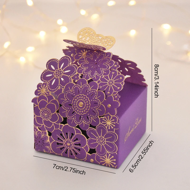 10/20Pcs Wedding Favors Candy Boxes Butterfly Chocolate Gift Packaging Box for guests Birthday Party Baby Shower Decor Supplies