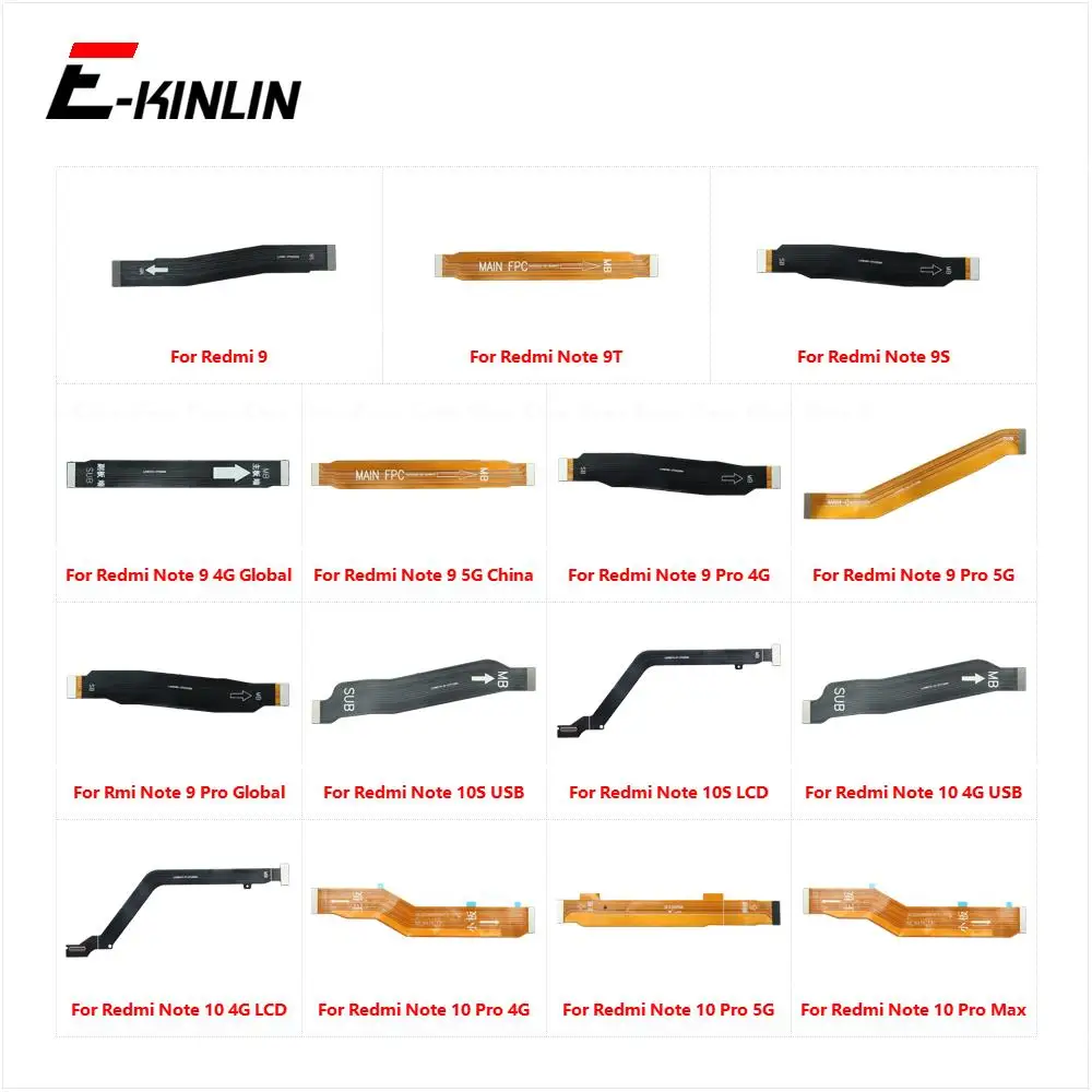 Main Board Motherboard LCD Display Connector Flex Cable For XiaoMi Redmi Note 9 9T 9S 10S 10 Pro Max Global 4G 5G