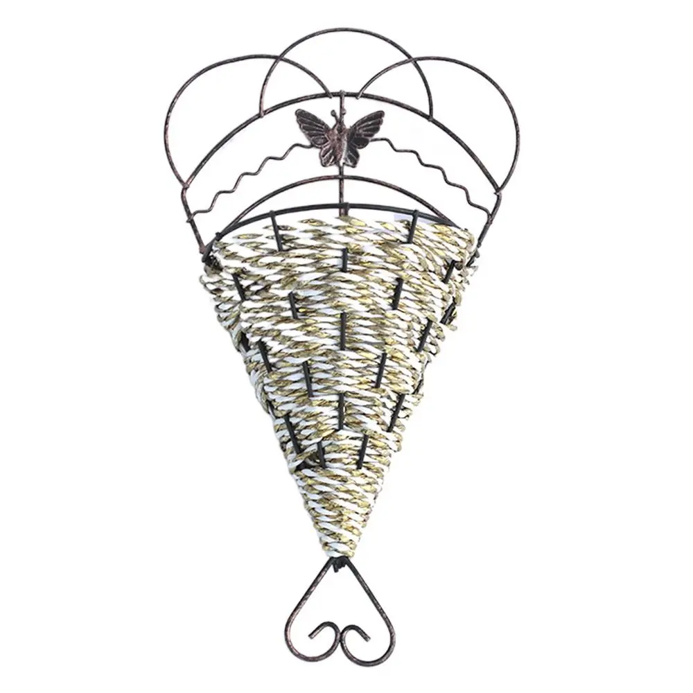 

Gift Metal Hanging Iron Flower Pot Hollow Flower Pot Hanging Basket Pot Plant Holder Home Garden