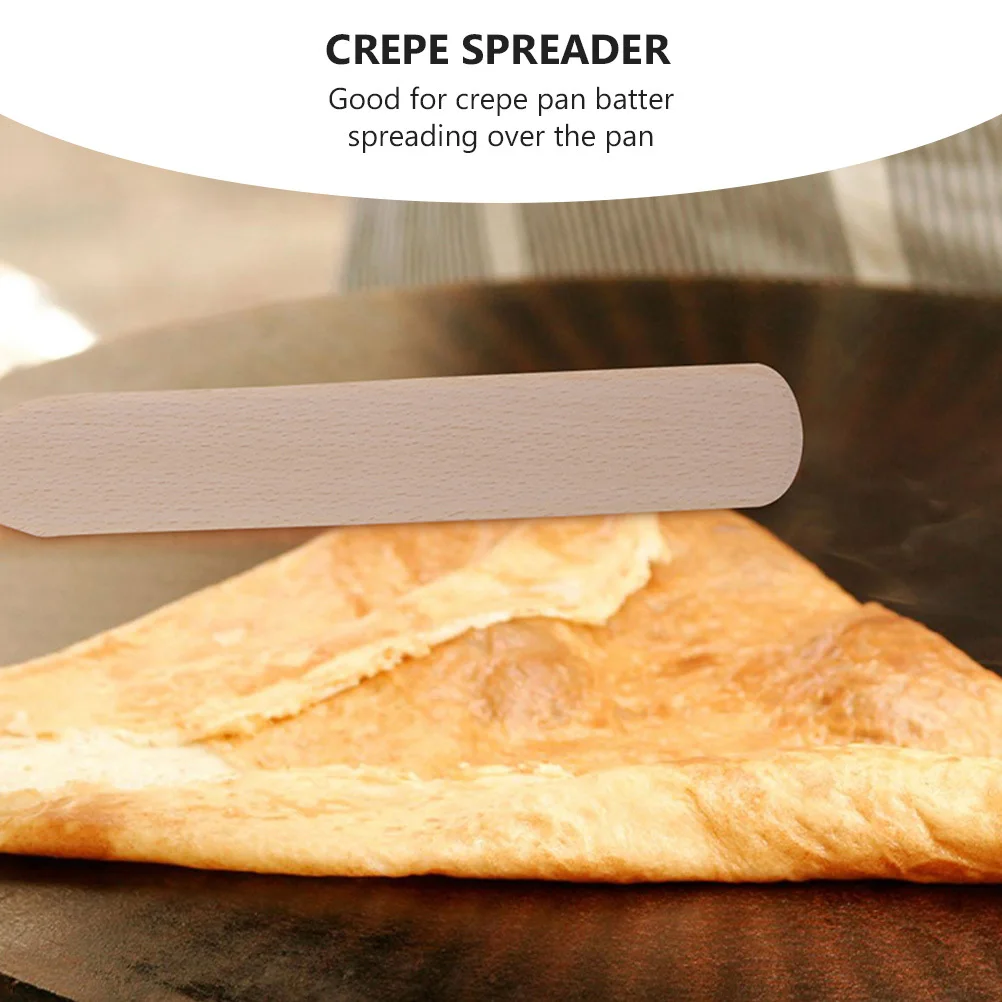

6pcs Wooden Spreader Spatula Set Wood Color Crepe Spatula For Pancake Maker Tool Kit Spreading Tool Kitchen Barware