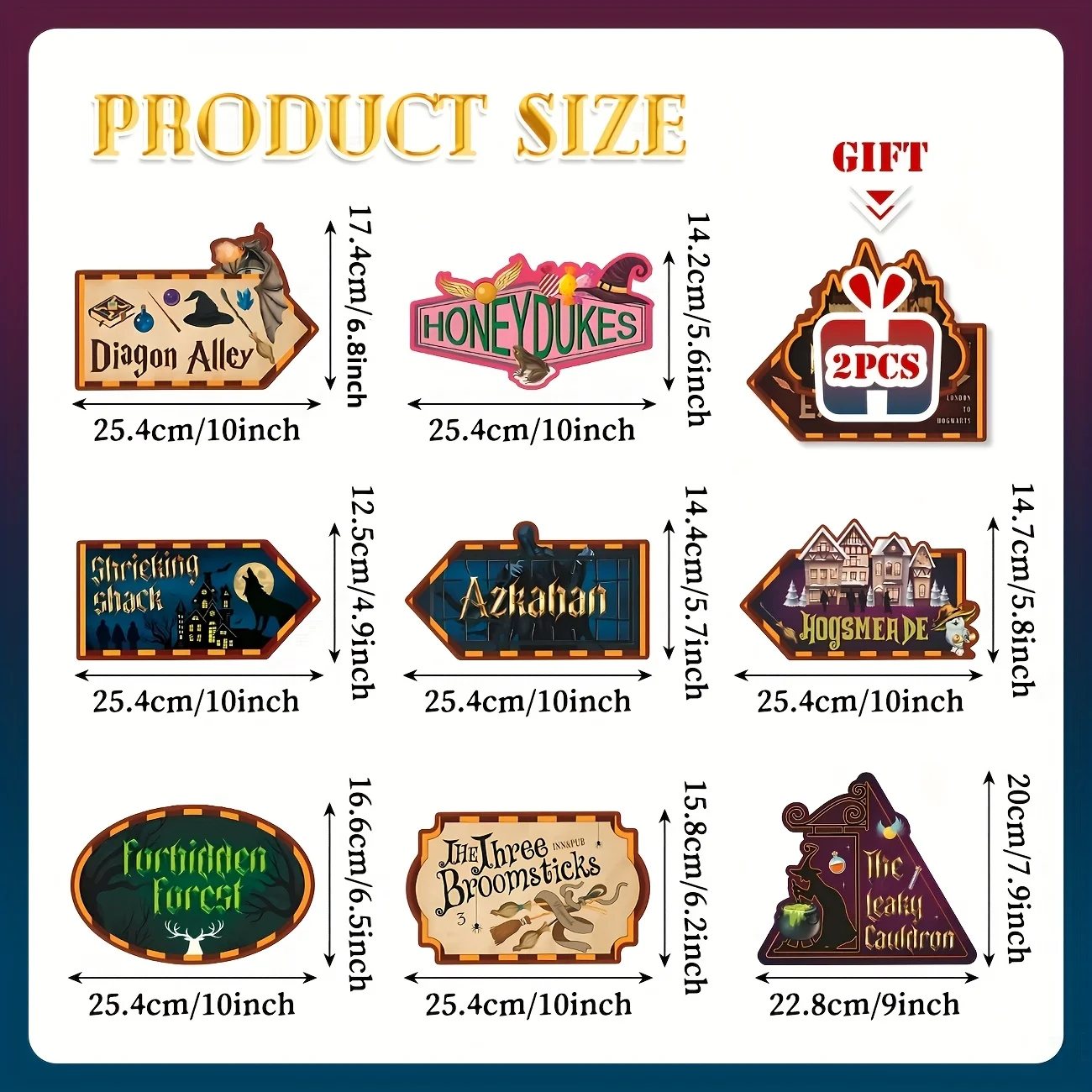 20 Pieces Wizard Party Directional Signs, Wizard Party Signs Harry Party Supplies Welcome Wizard Signs for Birthday Showman Them