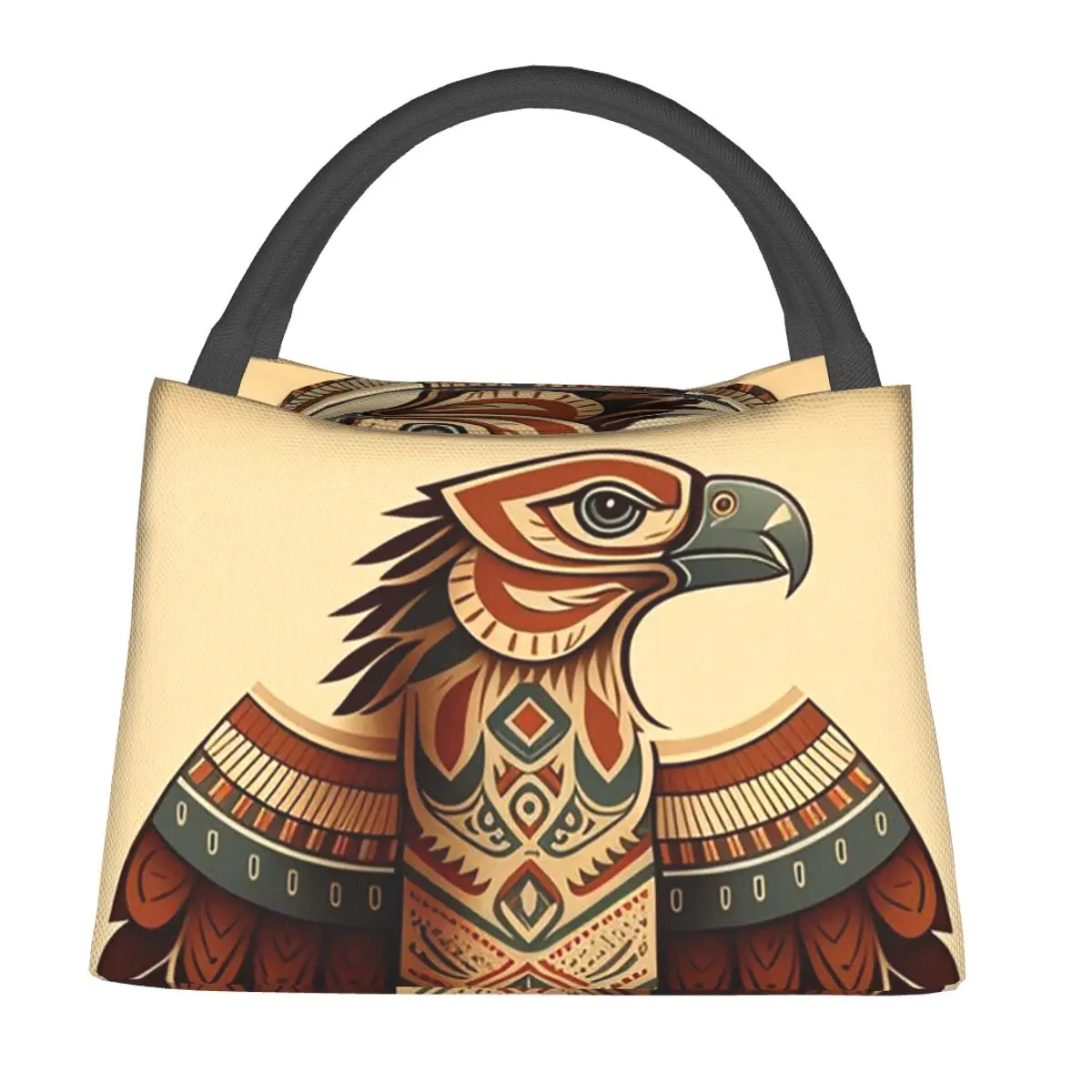 Native Mandala Owl American Lunch Bags Insulated Bento Box Lunch Tote Picnic Bags Cooler Thermal Bag for Woman Children Office