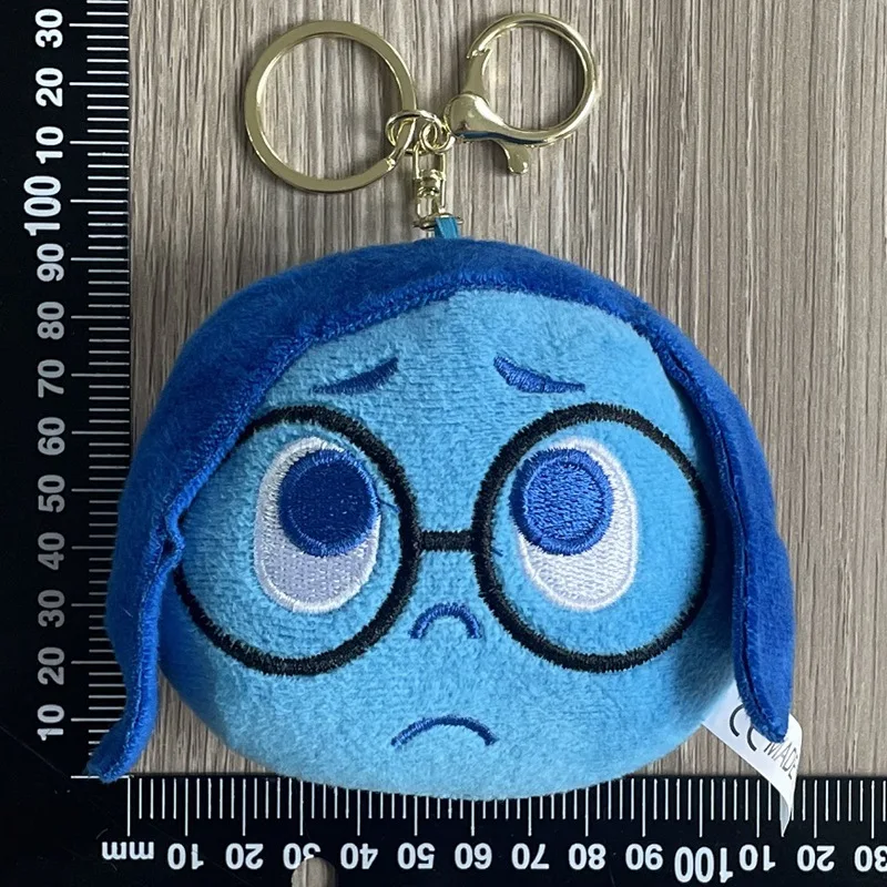 Inside Out 2 Keychain Plush Cute Cartoon Anxiety Key Chain Plushie Anime  Bag Pendant Stuffed Kawaii Soft Doll Toy Children Gift