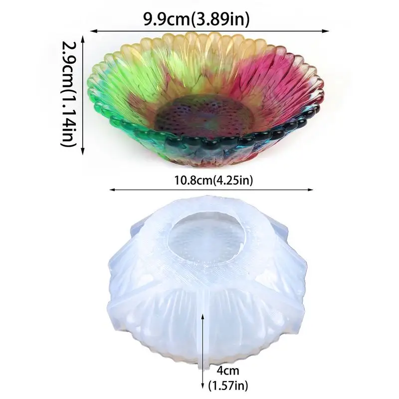 シリコーン花型鋳造金型,ポータブル,コンクリート,多目的,ボウル型,装身具,ジュエリー