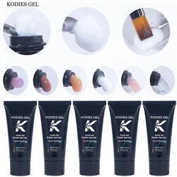 KODIES GEL Poly Nail Gel Extension Acrylic Nails Gel Polish Nude Clear Milky White 30ML Semi Permanent UV Construction Hard Gel