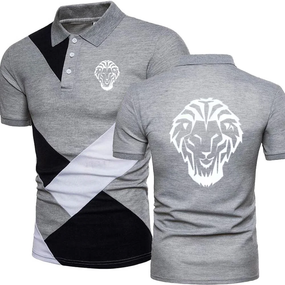 Polos Leon Athletic Club de Bilbao hombres Color bloqueado camiseta deportes entusiastas de la aptitud solapa camiseta entrenamiento POLOS ligeros