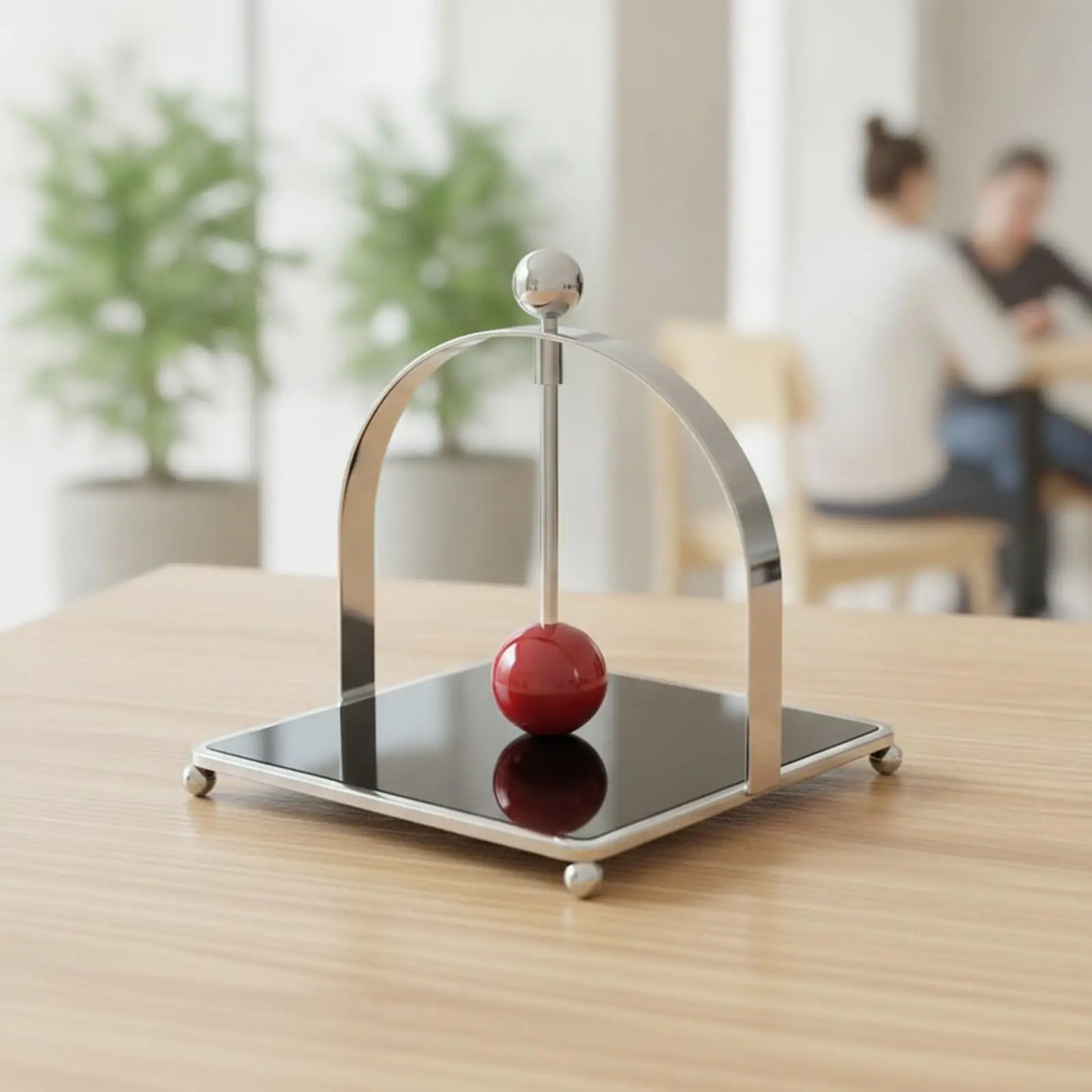 Functional Desk Tissue Box Holder with Arched Metal Frame and Acrylic Finish for Everyday Use