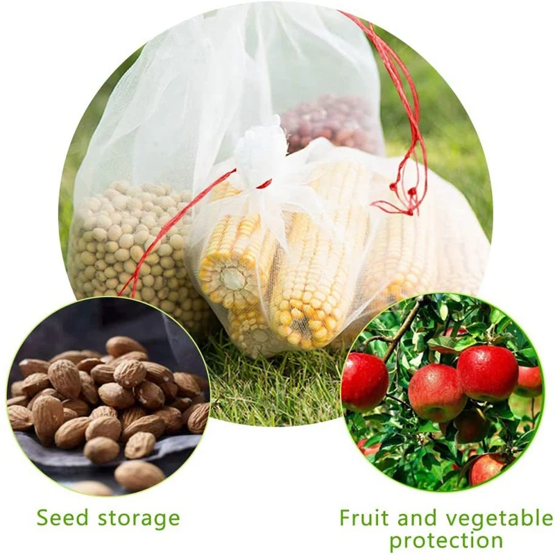 50Pcs Fruit Covering Bag, Protective Bag, Nylon Fruit Bag, Nylon Seed Bag, Seed Soaking Bag, Garden Net Bag