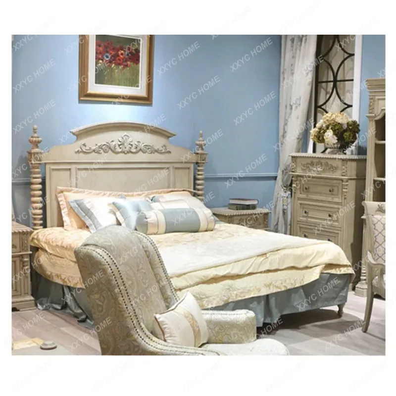 XX  solid wood wardrobe double door white bedroom small cabinet