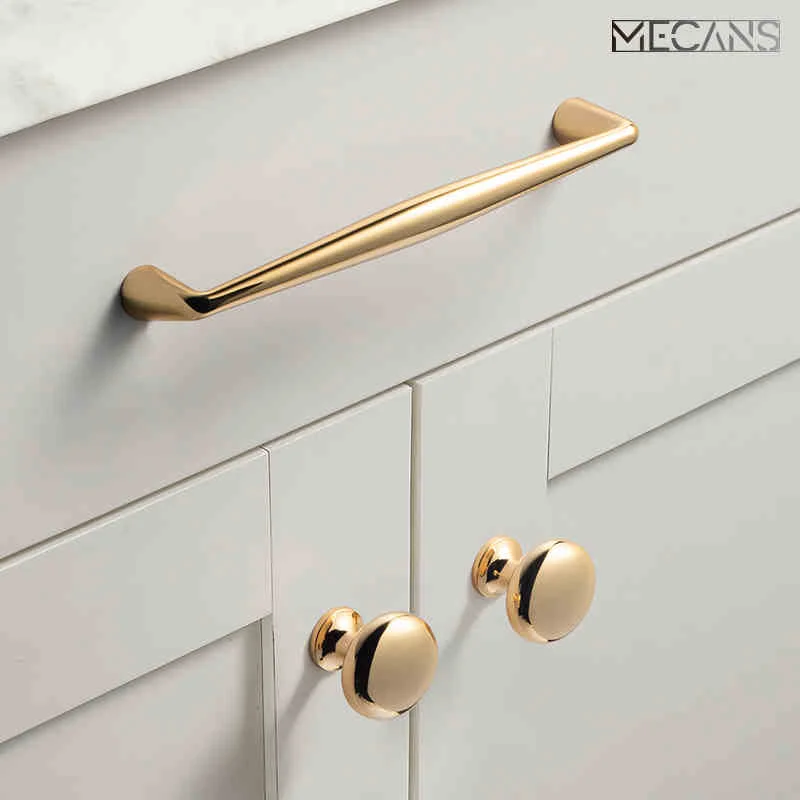 Goo-Ki Modern Polished Gold Appliance Pull Cabinet Knobs Kitchen Door Handles Drawer Cupboard Door Handle for Furniture Hardware