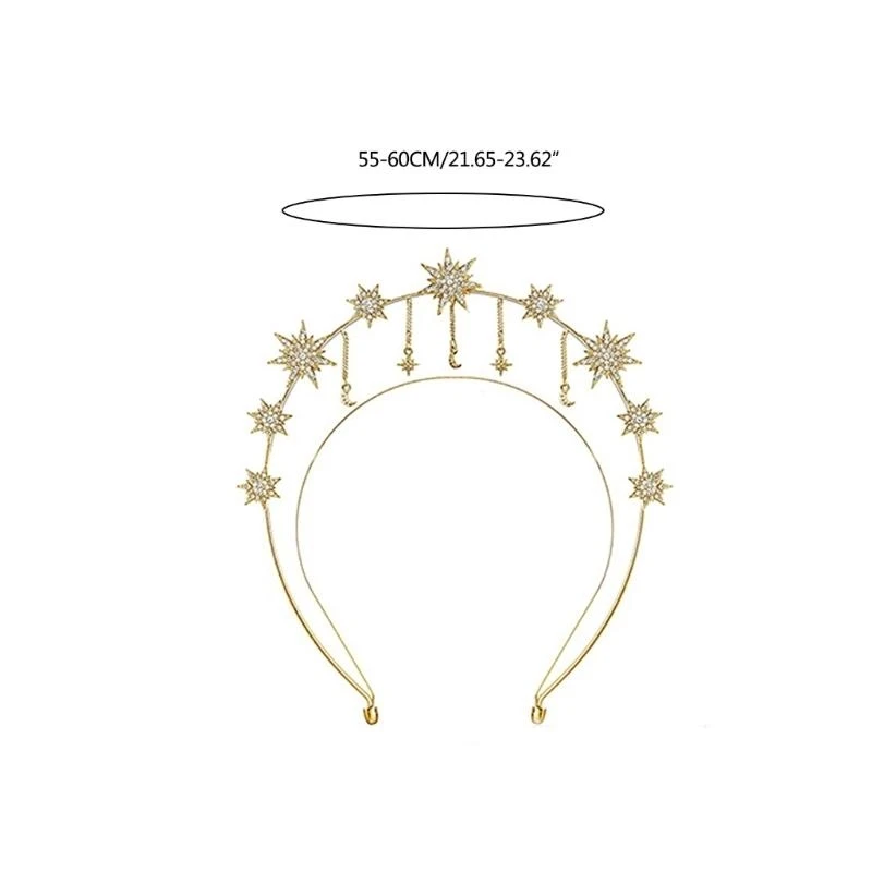 Y5GC Delicate Hair Hoop Ultra-flashing Crown Queen Pageant Prom Club Headwear