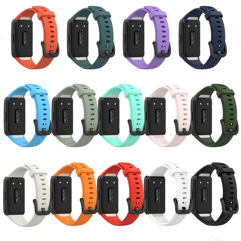 

Soft Silicone Sport Straps For Huawei Band 7 Band 6 Pro Replacement Wristband Bracelet For Honor Band 6 7 Smart watch belt