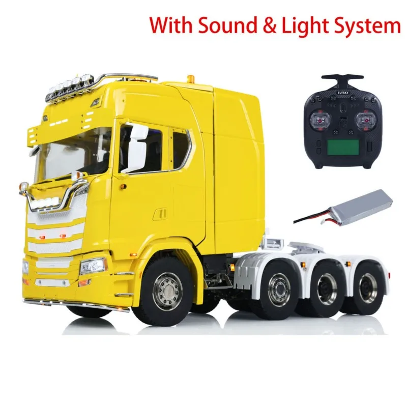 770S 1/14 RC Tractor Truck 8x8 RTR Electric Car Metal Chassis 3-speed Gearbox RTR Sound Light System Differential Lock Axles Toy