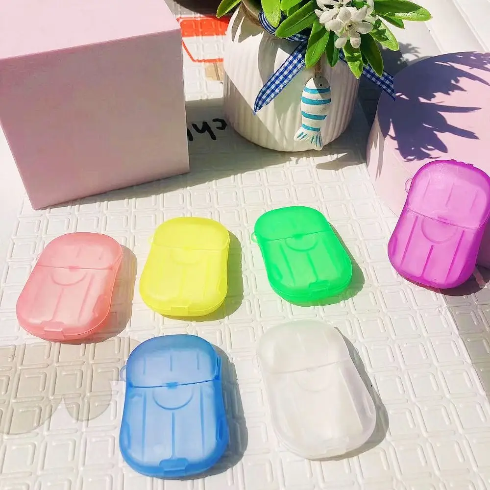 20 PCS Portable Soap Sheets Disposable Dissolvable Hand Washing Soap Convenient Soap Paper For Camping Hiking