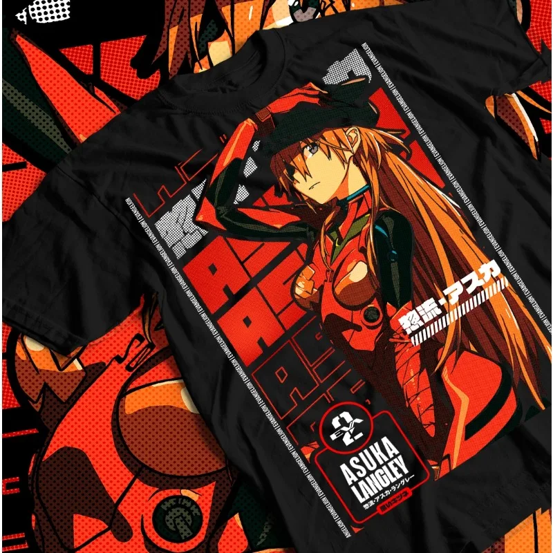 New Century Evangelion T-Shirt Shinji Asuka Langley Japanisches Anime-T-Shirt Sommer Y2k Herren Super Large T-Shirt Unisex