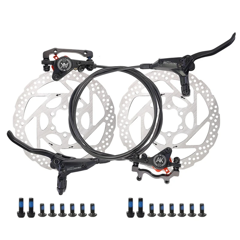 AKANTOR MTB Hydraulic Disc Brake Calipers 160Mm Brake Disc Rotor Front Right / Left Rear 800/ 1400Mm