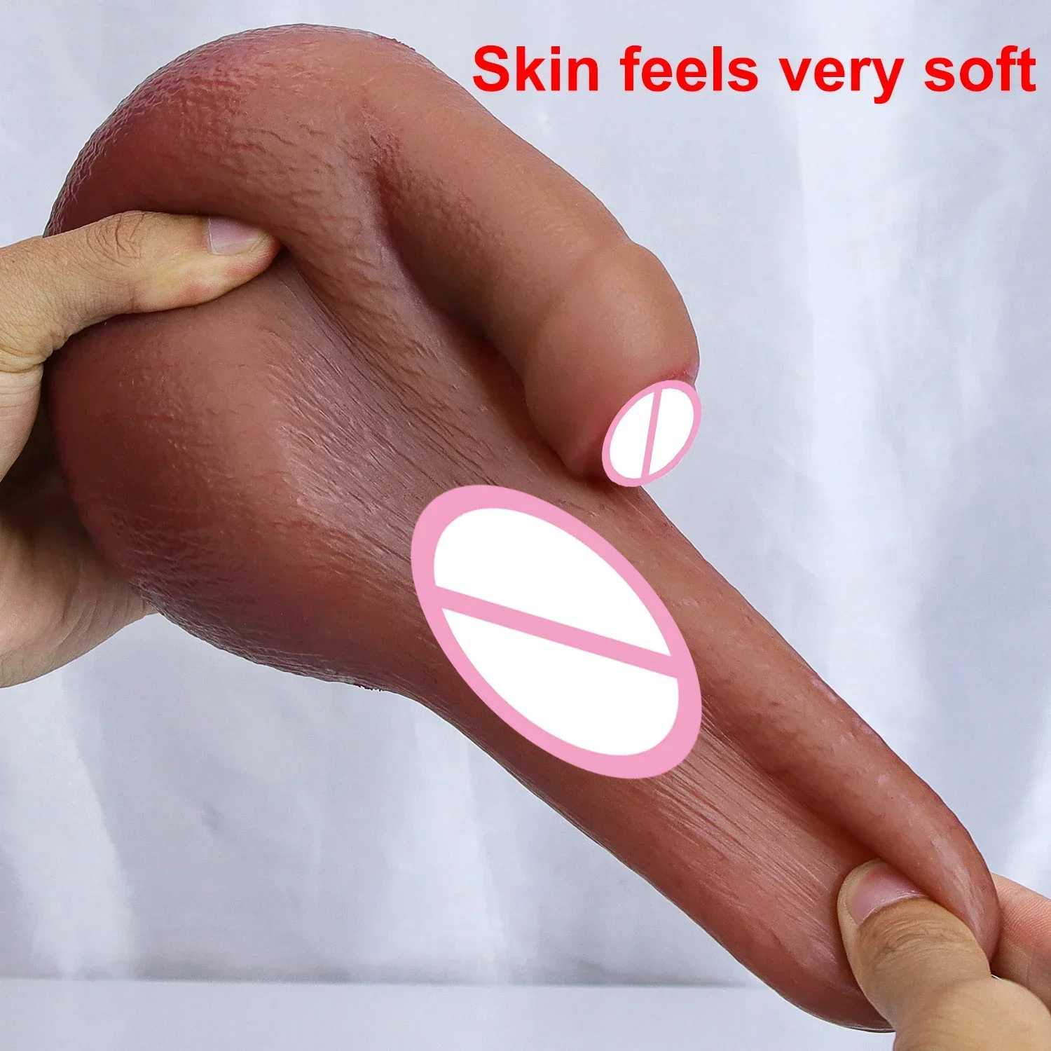 Miękka duża moszna wyciskanie seks-zabawka realistyczny penis w formie sztucznego członka, który nie może być masturbowany 2-zrównoważone jaja kulki antystresowe