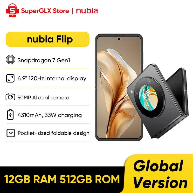 Nubia Flip Global: Foldable 6.9" Phone with 50MP Camera