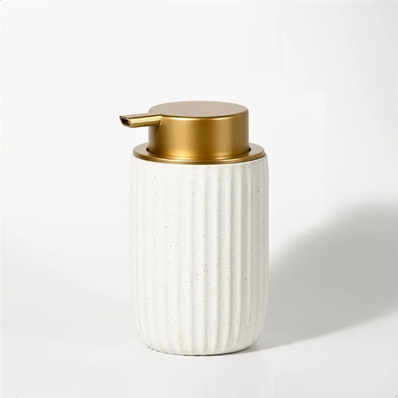 

BMBY-Шифрованный матовый белый дозатор мыла для пены, многоразовый насос с золотым верхом, элегантный дозатор пены, аксессуары для ванной комнаты