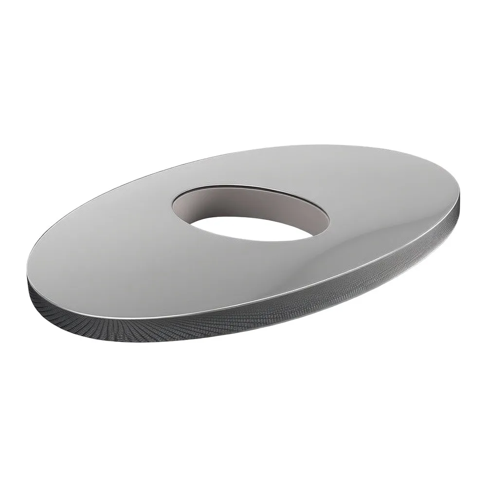 White Stainless Steel Faucet Base Cover Ring for Standard Kitchen and Bathroom For Sink Faucets 14x6x1cm Rust Resistant
