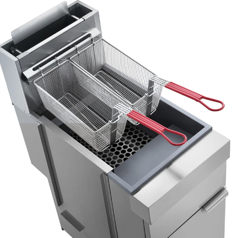 

Commercial Potato Chip Vertical Gas Temperature Controlled Deep Fryer Machine Chips And Chicken Fryer For Restaurant