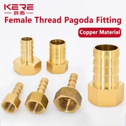 Pagoda Connector 6 8 10 12 14 16mm Hose Barb Connector Hose Tail Thread 3/4 BSP Female Thread PC Brass Water Pipe Fittings