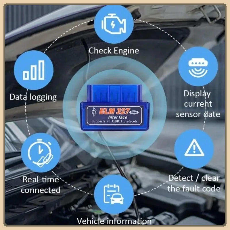 جديد صغير ELM327 بلوتوث V2.1 Obd2 السيارات سيارة ماسح ضوئي تشخيصي elm 327 بلوتوث لنظام أندرويد/IOS ODB2 قارئ رمز المسح obd2 #6