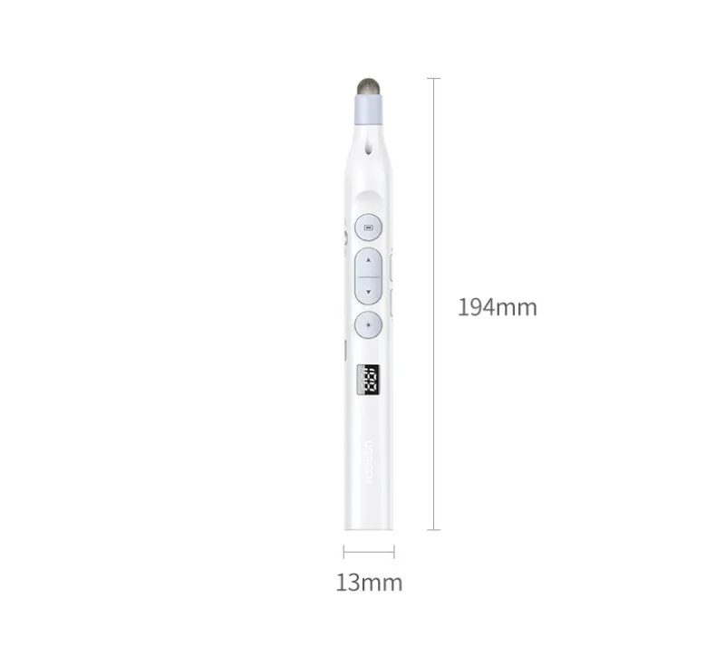 UGREEN LP843 Presentation Clicker, Touch Writing, Red Laser, Volume Adjust, Rechargeable Remote for Interactive Whiteboard