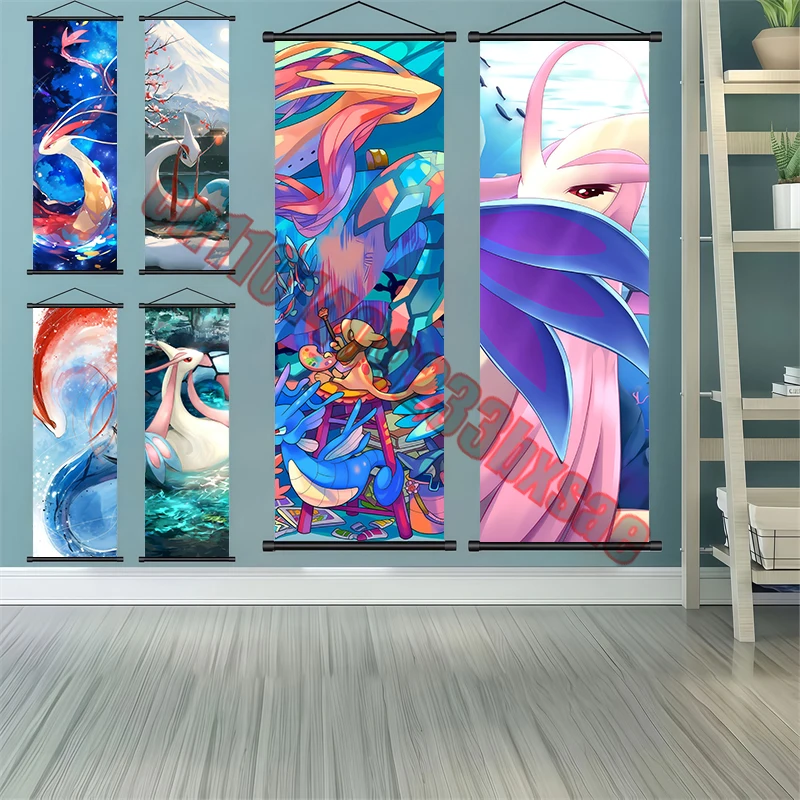 

Classic Cartoon Anime Pokemon Milotic Quality Poster Reel Drawing Printing Painting Suitable for Bedroom Wall Decoration Gift