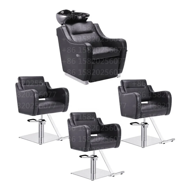 

Beauty Salon Furniture Equipment Package Styling Hairdressing Chair Shampoo Station Barber Chairs