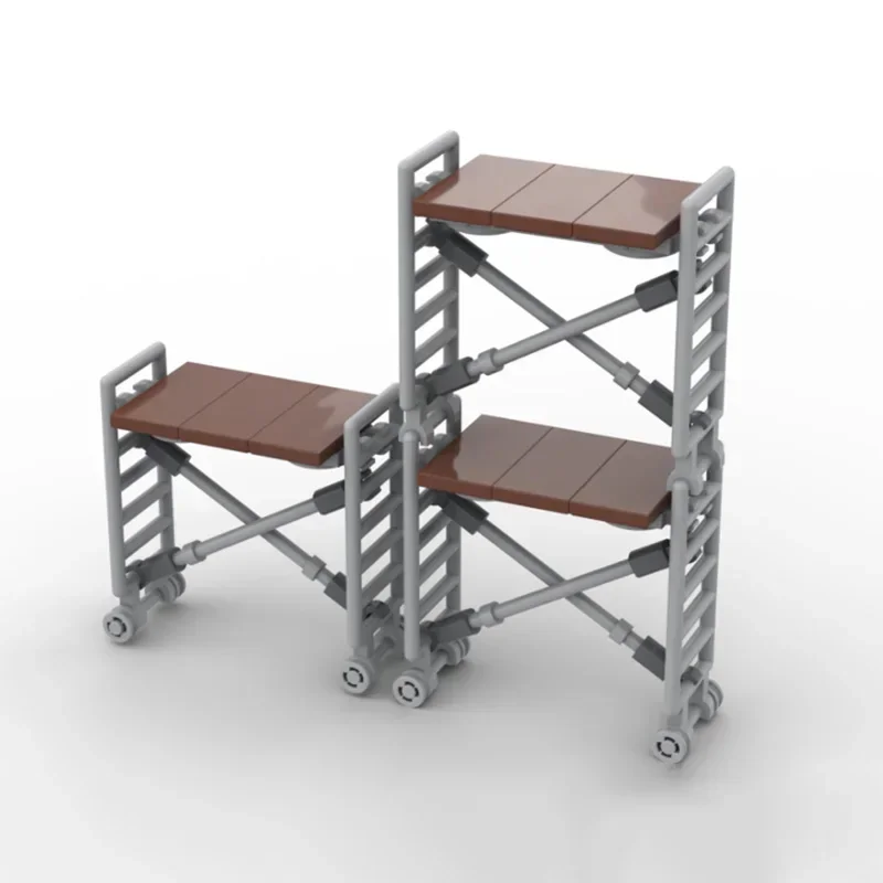 นั่งร้านบันไดบล็อกอาคาร Dly WW2 ทหารเยอรมัน Sentry Tower ชั้นวางกองทัพทหารของเล่นก่อสร้างเมือง