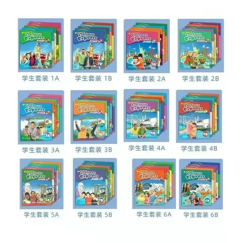 Primary Longman Express 1A-6B Textbook +4 Workbooks Send Audio  Books for Kids in English
