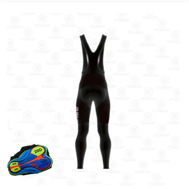 Pantalon Long de cyclisme pour hommes, avec bavoir, collants de vélo vtt, avec étrier rembourré en Gel 20D, 2021