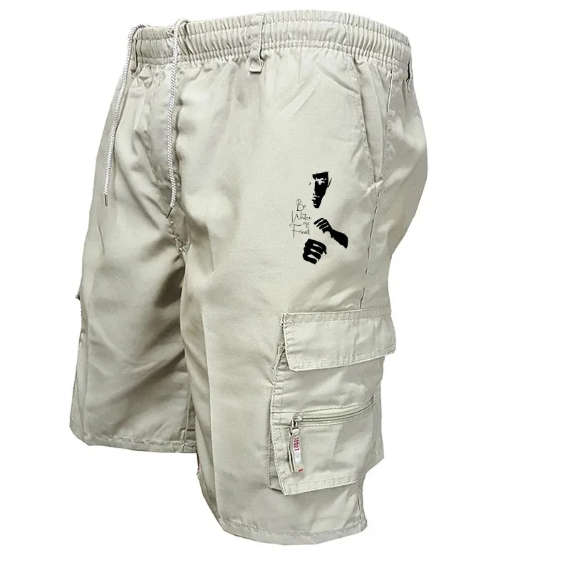 

Мужские летние тактические шорты в стиле милитари, спортивные брюки для бега на открытом воздухе, походные брюки, свободные повседневные рабочие брюки с несколькими карманами