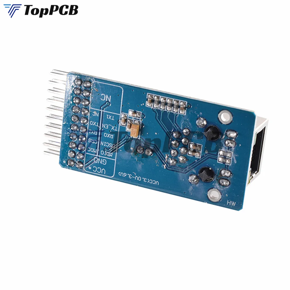DP83848 Transceptor de capa física Ethernet Placa de interfaz de control RJ45 Módulo RJ45 de servidor WEB integrado